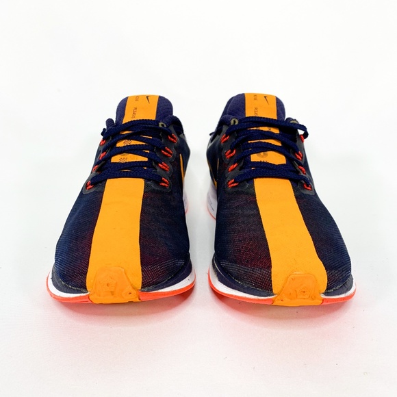 NIKE Zoom Pegasus 35 Turbo Orange/Blue Run Sneaker - Picture 3 of 8